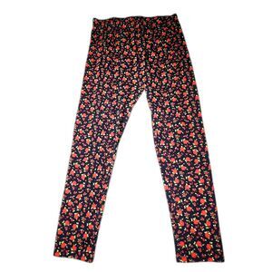 No Boundaries Long Pajama Bottoms Junior 11-13 Black & Roses All Over Sleepwear